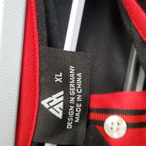 BNWT navy blue w red trim 3 button men's shirt XL reg - Picture 8 of 8